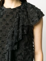 Thumbnail for your product : MSGM One-Shoulder Fringe Pattern Dress