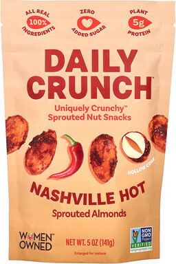 Daily Crunch, Sprouted Almonds, Nashville Hot, 5 oz (141 g)