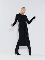 Thumbnail for your product : Raey Cashmere-blend Belted Crew-neck Dress