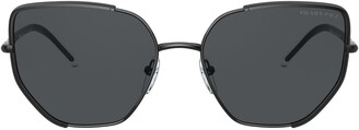 Prada Geometric Metal Cat-Eye Sunglasses