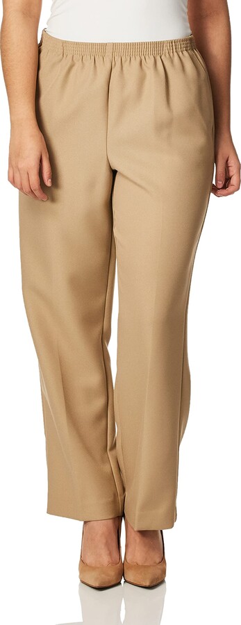 Alfred Dunner Womens Petite Poly Proportioned Medium Pant