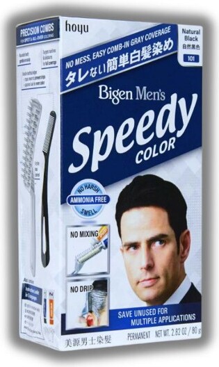 Bigen BIGENbyHoyuMen's(101NaturalBlack)SpeedyColorAmmoniaFree(2.82oz)|Coveringgrayswhileconditioningin10minutes