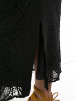 Thumbnail for your product : Martha Medeiros Sofia Lace-Overlay Silk Satin Pencil Skirt