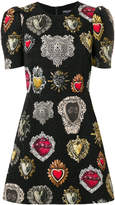 Thumbnail for your product : Dolce & Gabbana jacquard crest motif dress