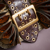 Thumbnail for your product : Burberry The Ruffle Buckle Bag in Snakeskin, Ostrich and Check