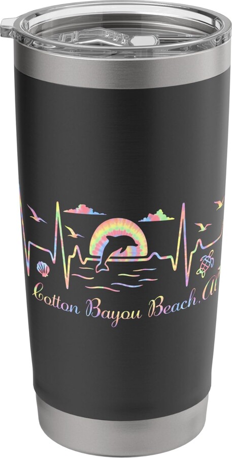 Colorful Cotton Bayou Beach, AL Vacation Souvenir Colorful Cotton Bayou Beach, AL Nature Lover Beach Vacation Stainless Steel Insulated Tumbler