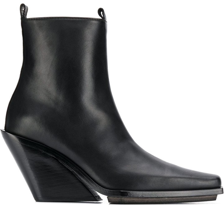 ann demeulemeester wedge boots