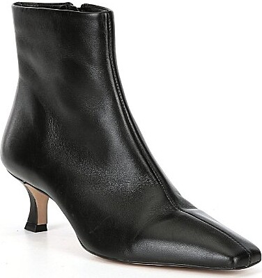 Gianni Bini Palmero Leather Snip Toe Kitten Heel Booties