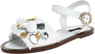 embellished flat sandals