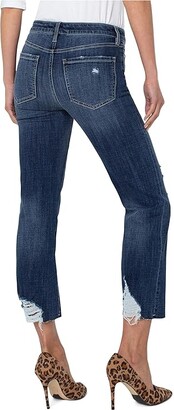 Liverpool Los Angeles Los Angeles Kennedy Crop Straight Eco Jeans w/ Cut Hem 27 in Wateree (Wateree) Women's Jeans