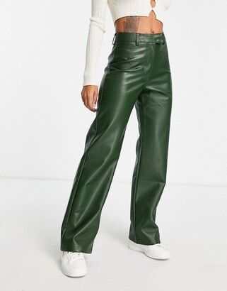Green Leather Motel Leather Trousers Cotton On Cotton:On Arlow