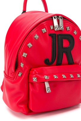John Richmond Junior Logo Embroidered Studded Backpack
