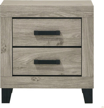 Ophelia & Co. Nightstand With Storage Drawers Hardware Wooden Bedroom Furniture 1Pc