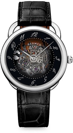 hermes skeleton watch