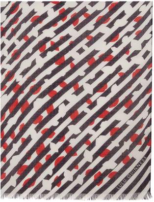 Lulu Guinness Scattered lips woolcashmere scarf