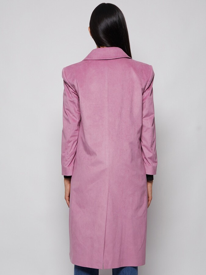 GCDS Man Fit Long Coat Lavender