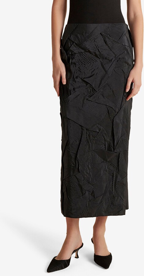 Marina Moscone Crushed Pinstripe Tubino