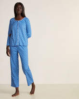 Thumbnail for your product : Karen Neuburger Two-Piece Printed Long Sleeve Top & Pants Pajama Set