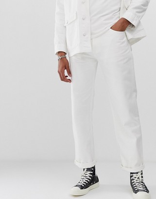 M.C. Overalls M.C.Overalls 5 pocket regular denim jeans in white