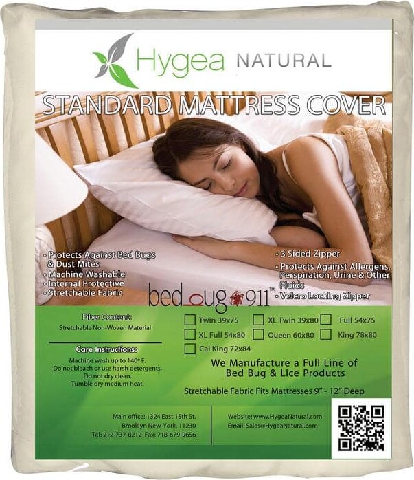 Hygea Natural Bed Bug, Non-Woven, and Water Resistant King Mattress Or Box Spring Cover