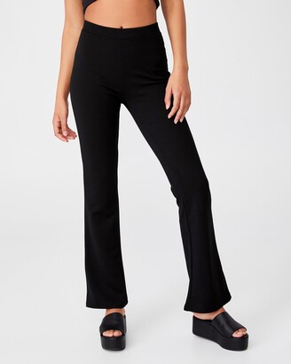 Cotton On Women's Black Pants - Pull-On Flare Pants - ShopStyle