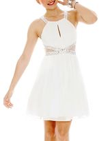 Thumbnail for your product : City Triangles City Triangle Sleeveless Lace-Inset Tulle Dress