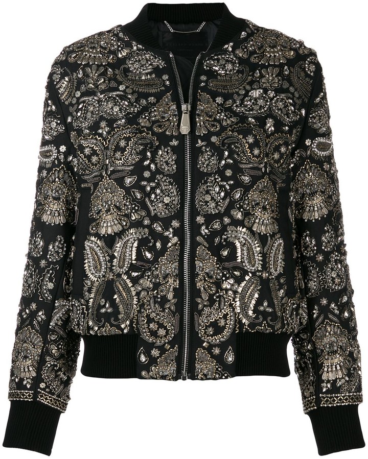 paisley bomber jacket
