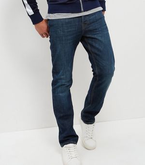 New Look Blue Stone Washed Straight Leg Jeans