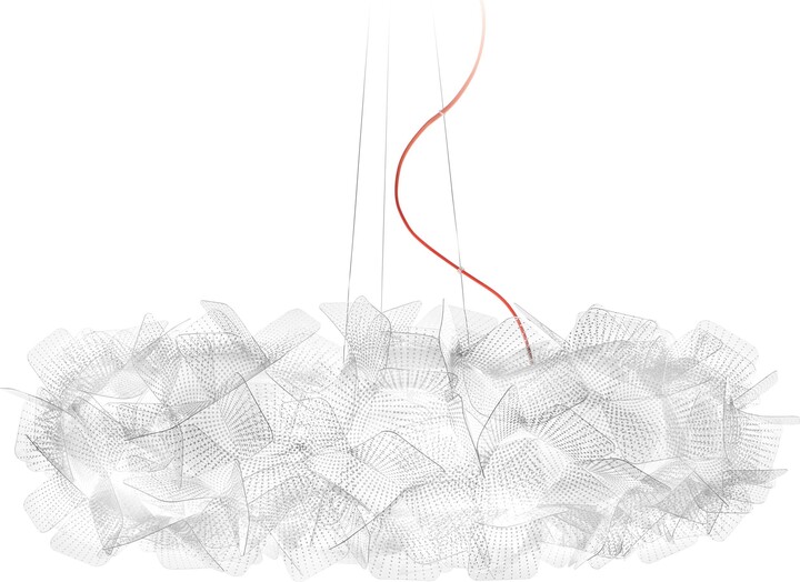 Slamp Clizia Pendant Large Pixel, Red Wire By Adriano Rachele