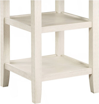 17 Stories Finish 1Pc Counter Height Table With 2X Display Shelves Transitional Style Furniture