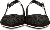Thumbnail for your product : Dolce & Gabbana Black Lace Taormina Bellucci Slingback Flats
