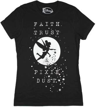 Disney Peter Pan Tinkerbell Faith Trust And Pixie Dust Juniors T-shirt