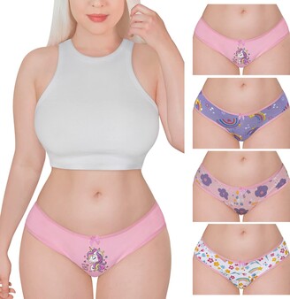 Amosfun Women Underwear Lace Thongs Briefs: See Through Sexy Lace  Breathable Bikini Panties Teens Underwear