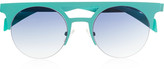 Thumbnail for your product : Italia Independent Finds + round-frame metal sunglasses