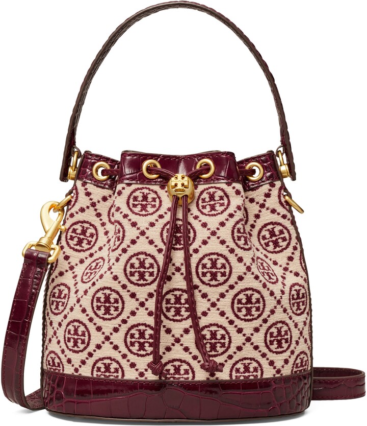 T monogram chenille bucket bag Clearance