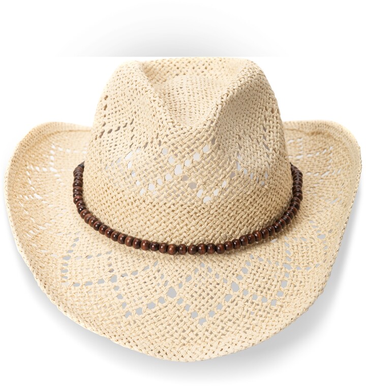 INC International Concepts BeadTrim OpenWeave Cowgirl Hat, Created