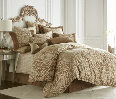 Thread and Weave Gold/Brown Linen Modern & Contemporary 3 Piece Comforter Set