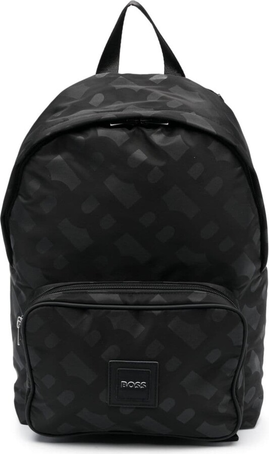 BOSS Kidswear Monogram-Print Logo-Patch Backpack - ShopStyle Boys' Bags