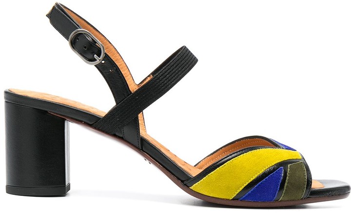 colour block heels