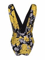 Thumbnail for your product : Ganni floral print V-neck swimsuit