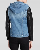 Thumbnail for your product : Blank NYC Jacket - Denim and Faux Leather