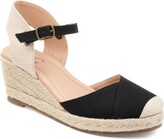 Thumbnail for your product : Journee Collection Womens Ashlyn Tru Comfort Foam Wedge Heel Espadrille Sandals, Black 5.5