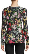 Thumbnail for your product : Lord & Taylor Garden Print Cashmere Sweater