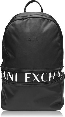 Armani Exchange Logo Zip Backpack