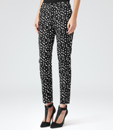 Thumbnail for your product : Reiss 1971 Olivia POLKA-DOT TAPERED TROUSERS PERDITA SPOT