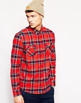 Thumbnail for your product : Bellfield Flannel Check Herringbone Shirt