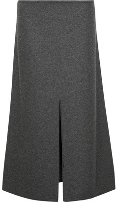 Calvin Klein Collection Hova Wool-blend Felt Midi Skirt - Charcoal