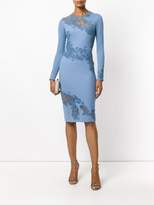 Thumbnail for your product : Ermanno Scervino fitted dress with embroidered floral insets