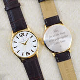 Thumbnail for your product : Gents GiftsOnline4U Gold And White Personalised Watch