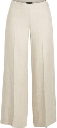 Theory Terena Cropped Linen Pants